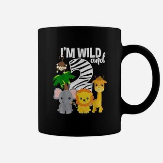 I Am Wild And 2 Zoo Theme Birthday Jungle Animal Coffee Mug | Crazezy AU