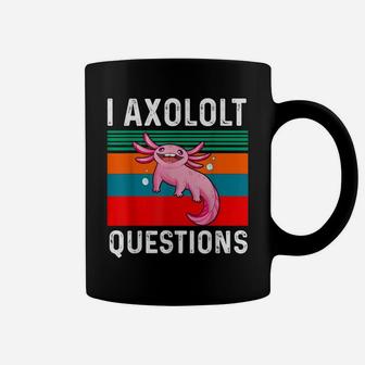 I Axolotl Questions Fish Cute Kawaii Kids Men Retro Vintage Coffee Mug | Crazezy