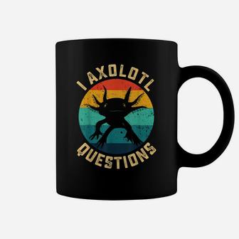 I Axolotl Questions Funny Axolotl Vintage Retro Coffee Mug | Crazezy CA