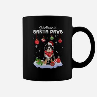 I Believe In Santa Paws Bernese Mountain Gift Coffee Mug - Monsterry UK