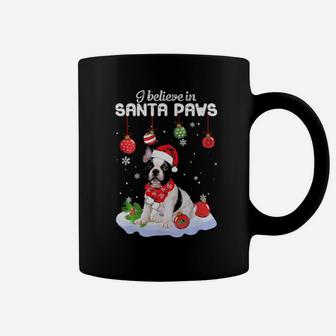I Believe In Santa Paws French Bulldog Gift Coffee Mug - Monsterry