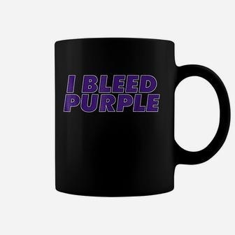 I Bleed Purple Graphic For Sports Fans Coffee Mug | Crazezy