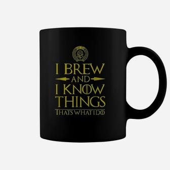 I Brew And I Know Things Funny Home Brewing Beer Coffee Mug - Thegiftio UK