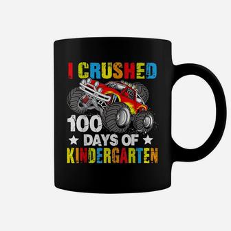 I Crushed 100 Day Of Kindergarten Gift Students Teachers Coffee Mug | Crazezy DE