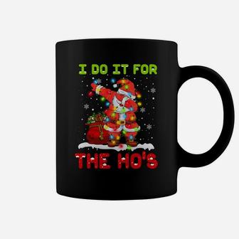 I Do It For The Hos Dabbing Santa Claus Christmas Kids Boys Coffee Mug | Crazezy