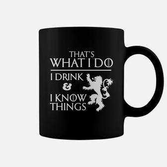 I Drink And I Know Things Coffee Mug - Thegiftio UK