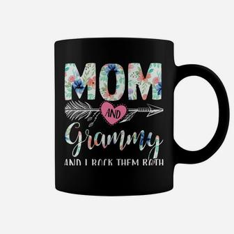 I Have Two Titles Mom And Grammy Floral Decor Flower Nana Sweatshirt Coffee Mug | Crazezy UK