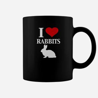 I Heart Love Rabbits Cute Graphic For Animal Lovers Coffee Mug - Thegiftio UK