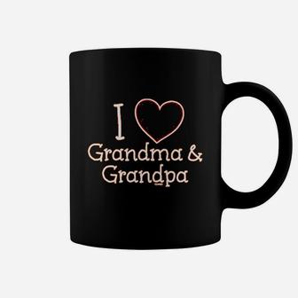 I Heart My Grandma And Grandpa Coffee Mug | Crazezy AU