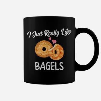 I Just Really Like Bagels - National Bagel Day Foodie Lover Coffee Mug | Crazezy