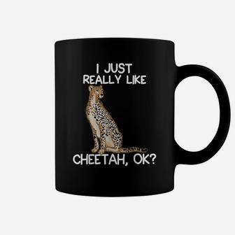 I Just Really Like Cheetah For Wild Cat And Cheetah Lovers Coffee Mug | Crazezy UK