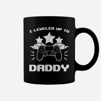 I Leveled Up To Daddy Gaming Gender Reveal Rpg Games Coffee Mug - Monsterry