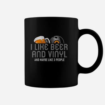 I Like Beer N Vinyl Funny Vinyl Record Music Gift Coffee Mug | Crazezy