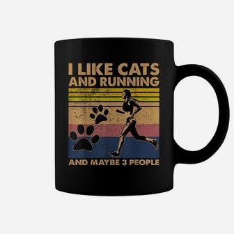 I Like Cats And Running And Maybe 3 People 95 - 02 Coffee Mug | Crazezy UK
