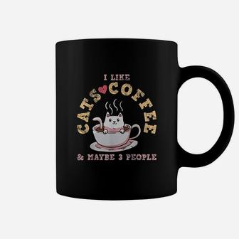 I Like Cats Coffee & Maybe 3 People Coffee Mug | Crazezy UK