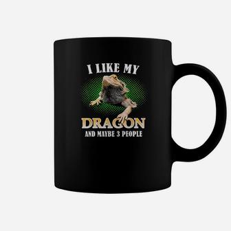 I Like My Bearded Dragon And Maybe 3 People Coffee Mug - Monsterry