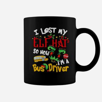 I Lost My Elf Hat So Now I Am A School Bus Driver Elf Xmas Coffee Mug - Monsterry