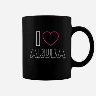 I Love Aruba Beach Vacation Travel Aruban Travelling Coffee Mug | Crazezy