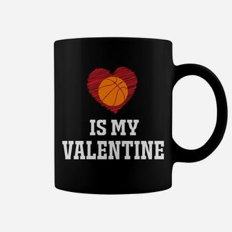 I Love Basketball Gift For Valentine With Basketball Coffee Mug - Thegiftio UK