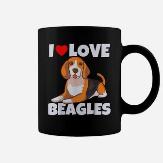 I Love Beagles Funny Cute Dog Dad Mom Beagle Lover Coffee Mug | Crazezy