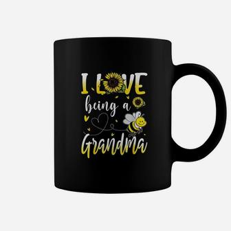 I Love Being A Grandma Sunflower And Bee Lover Coffee Mug | Crazezy UK