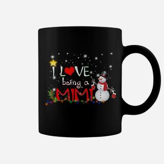 I Love Being A Mimi Christmas Tee Snowman Lovers Gift Coffee Mug | Crazezy DE