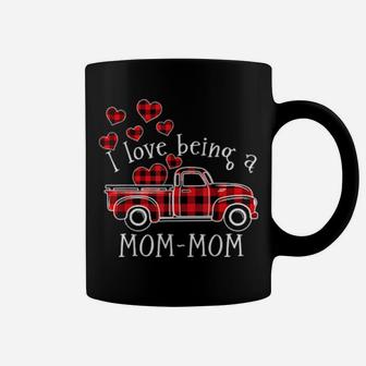 I Love Being A Mommom Red Truck With Heart Valentines Day Coffee Mug - Monsterry AU