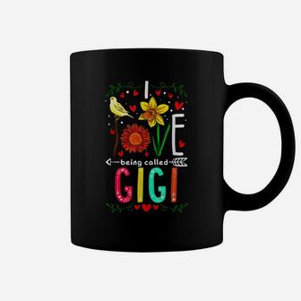 I Love Being Called Gigi Flower Coffee Mug | Crazezy AU