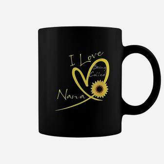 I Love Being Called Nana Sunflower Heart Coffee Mug | Crazezy CA