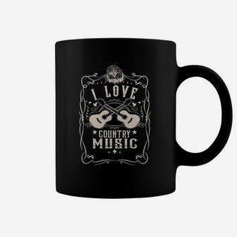 I Love Country Music Vintage Coffee Mug | Crazezy DE