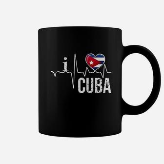 I Love Cuba Heartbeat Flag Coffee Mug | Crazezy AU
