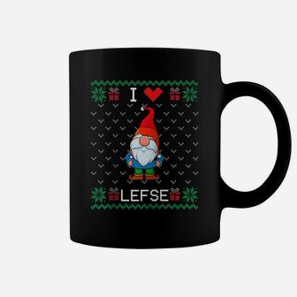I Love Lefse, Scandinavian Tomte Gnome, Christmas Baking Raglan Baseball Tee Coffee Mug | Crazezy