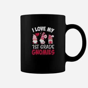 I Love My 1St Grade Gnomies Cute Valentines Day Teacher Coffee Mug - Monsterry DE