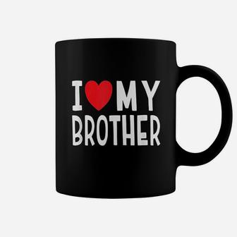 I Love My Brother Heart Coffee Mug - Thegiftio UK