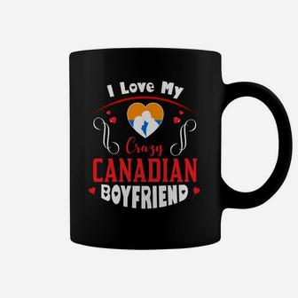 I Love My Crazy Canadian Boyfriend Happy Valentines Day Coffee Mug - Seseable