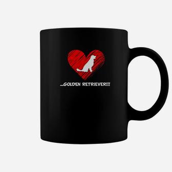 I Love My Golden Retriever Heart Golden Retriever Coffee Mug - Thegiftio UK