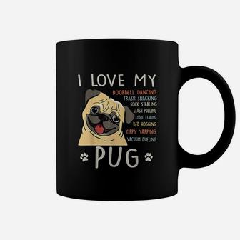 I Love My Pug Dog Mom Dad Coffee Mug | Crazezy