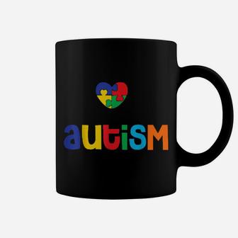 I Love Someone With Autism Puzzle Heart Valentines Day Coffee Mug - Monsterry