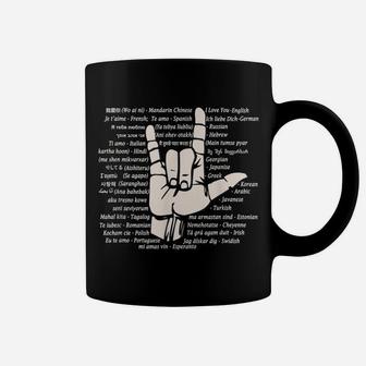 I Love You In Different Languages Asl Gift Coffee Mug | Crazezy AU