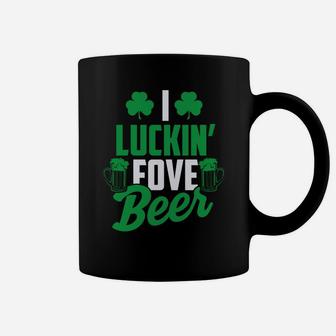 I Luckin Fove Beer Funny St Pattys Day Tee Coffee Mug - Thegiftio UK