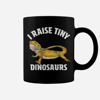 I Raise Tiny Dinosaurs Bearded Dragon Mom Dad Kids Gift Coffee Mug | Crazezy