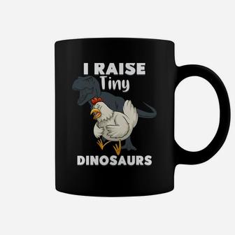 I Raise Tiny Dinosaurs Retro Chicken Funny Gift Farm Lover Coffee Mug | Crazezy DE