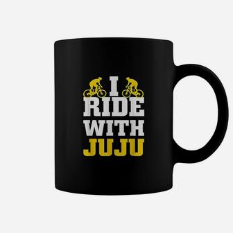 I Ride With Juju Funny Cycle Coffee Mug | Crazezy UK