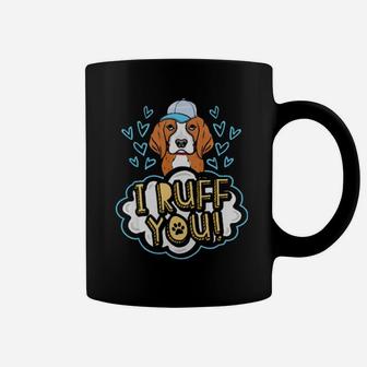 I Ruff You Beagle Dog Cute Dog Valentines Day Gift Coffee Mug - Monsterry DE