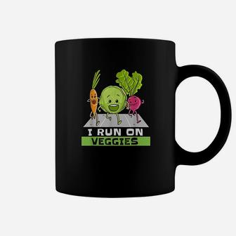 I Run On Veggies Funny Vegan Vegetarian Runner Gift Vegan Coffee Mug | Crazezy CA