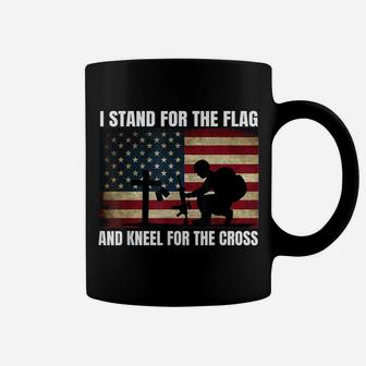 I Stand For The Flag And Kneel For The Cross Veteran Tshirt Coffee Mug | Crazezy