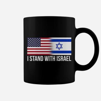 I Stand With Israel Patriotic Usa Israeli Flag Coffee Mug - Monsterry AU