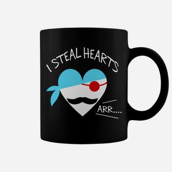 I Steal Hearts Mustache Heart Valentines Day Coffee Mug - Thegiftio UK