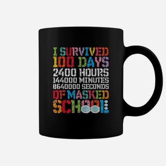 I Survived 100 Masked School Days Happy 100th Day Of School Coffee Mug - Seseable