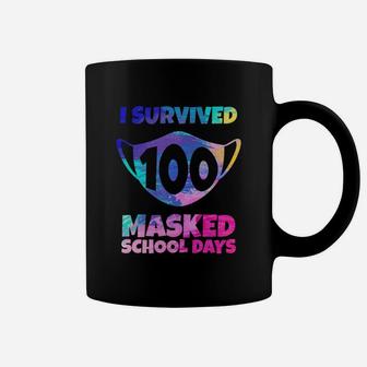 I Survived 100 Masked School Days Student Teacher Funny Gift Coffee Mug - Seseable